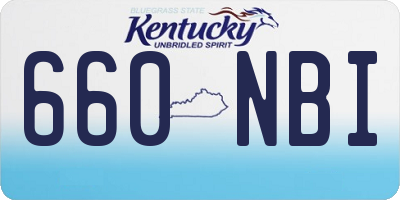 KY license plate 660NBI
