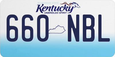 KY license plate 660NBL