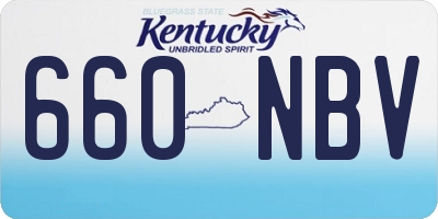 KY license plate 660NBV