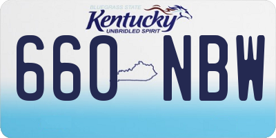 KY license plate 660NBW