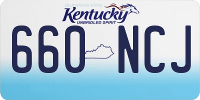 KY license plate 660NCJ