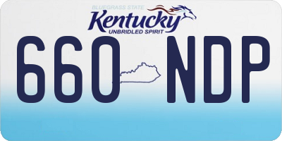 KY license plate 660NDP