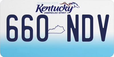 KY license plate 660NDV