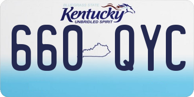 KY license plate 660QYC