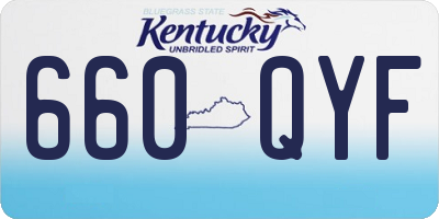 KY license plate 660QYF