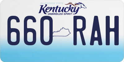 KY license plate 660RAH