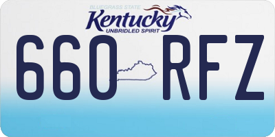 KY license plate 660RFZ
