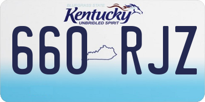 KY license plate 660RJZ