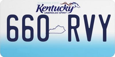 KY license plate 660RVY