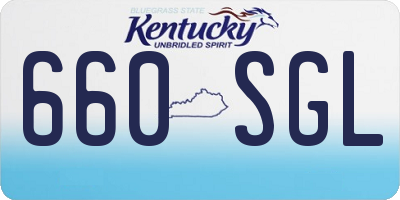 KY license plate 660SGL