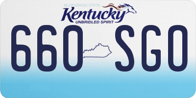 KY license plate 660SGO