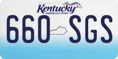 KY license plate 660SGS