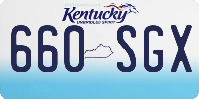 KY license plate 660SGX