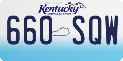 KY license plate 660SQW