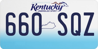 KY license plate 660SQZ