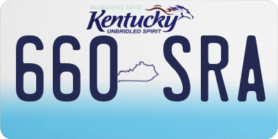 KY license plate 660SRA