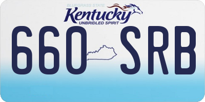 KY license plate 660SRB