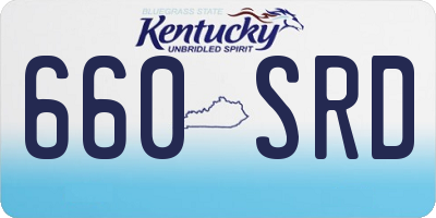 KY license plate 660SRD