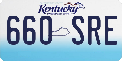 KY license plate 660SRE