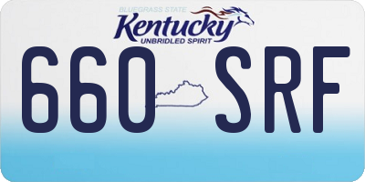 KY license plate 660SRF