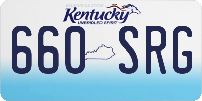 KY license plate 660SRG
