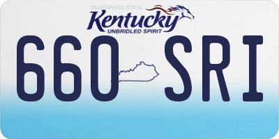 KY license plate 660SRI