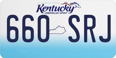 KY license plate 660SRJ