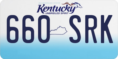 KY license plate 660SRK