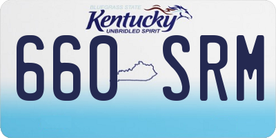 KY license plate 660SRM