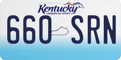 KY license plate 660SRN