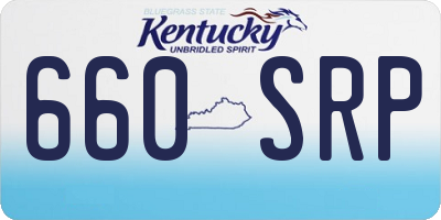 KY license plate 660SRP