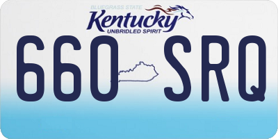 KY license plate 660SRQ