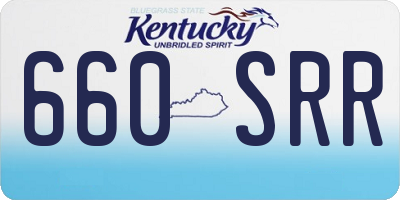 KY license plate 660SRR