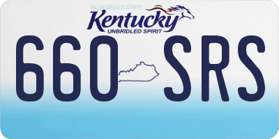KY license plate 660SRS