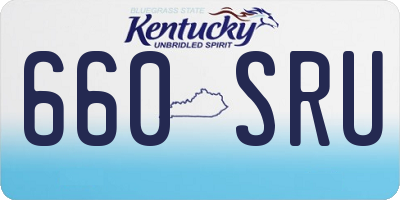 KY license plate 660SRU
