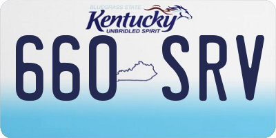 KY license plate 660SRV