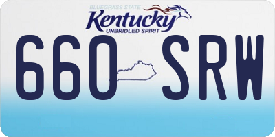 KY license plate 660SRW