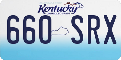 KY license plate 660SRX