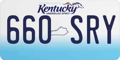 KY license plate 660SRY