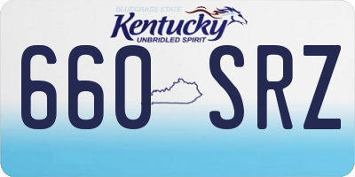 KY license plate 660SRZ