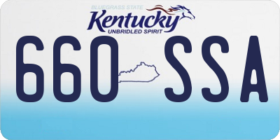 KY license plate 660SSA