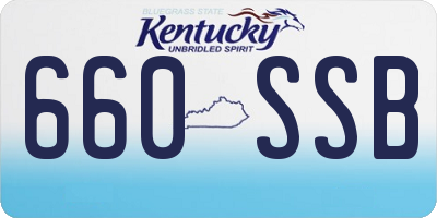 KY license plate 660SSB