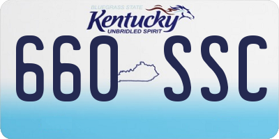 KY license plate 660SSC