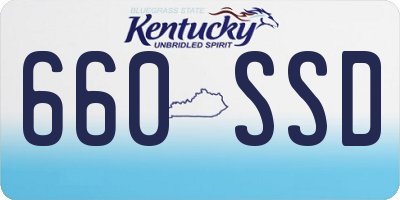 KY license plate 660SSD
