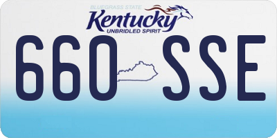 KY license plate 660SSE