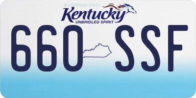 KY license plate 660SSF