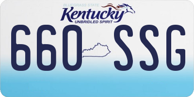 KY license plate 660SSG