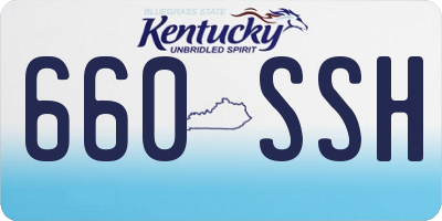 KY license plate 660SSH