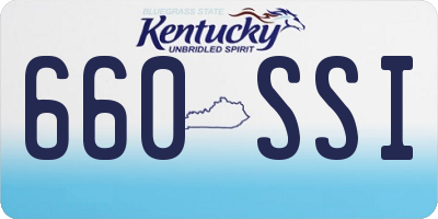 KY license plate 660SSI