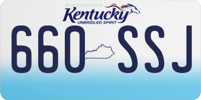 KY license plate 660SSJ